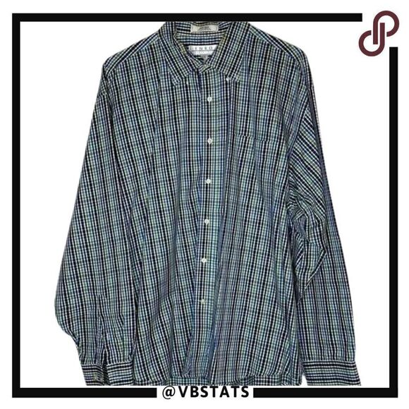 XXL Enro Green-Blue Plaid LS Shirt - Picture 1 of 5
